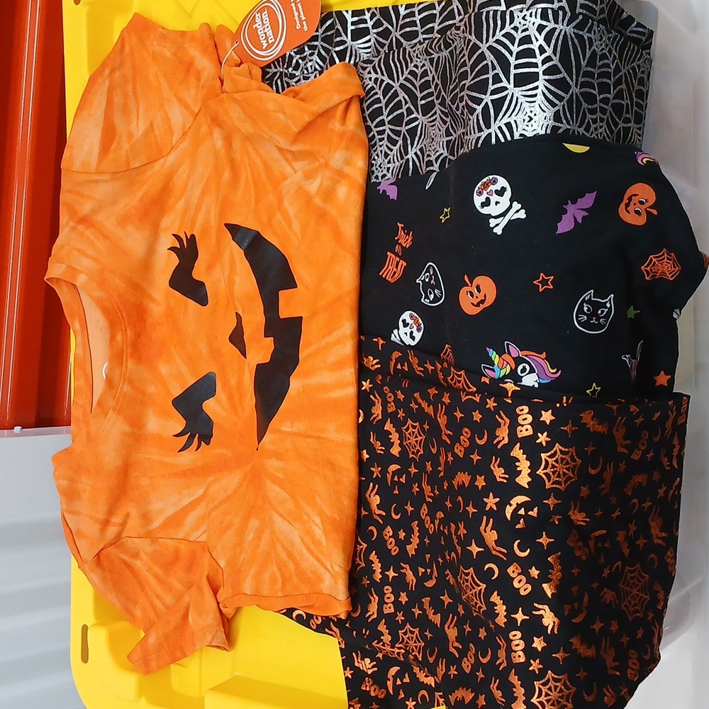 Wonder Nation Halloween Bundle- Orange and Black ,Silver
